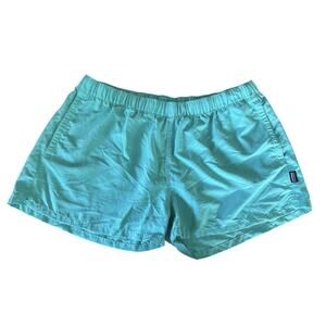 Patagonia Women's Barely Baggies Shorts Teal Turquoise Size XL Activewear